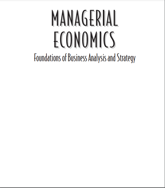 MANAGERIAL ECONOMICS