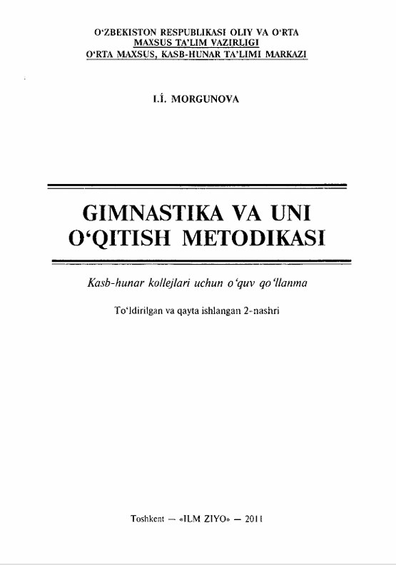 Gimnastika va uni o'qitish metodikasi