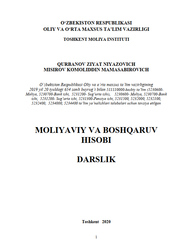 Moliyaviy hisob va boshqaruv hisobi
