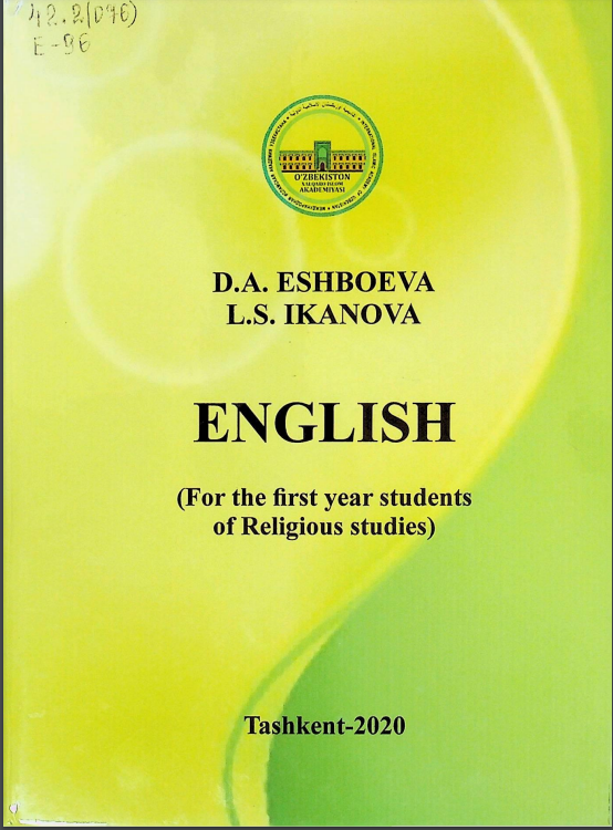 English (for the first year students of Religious studies)